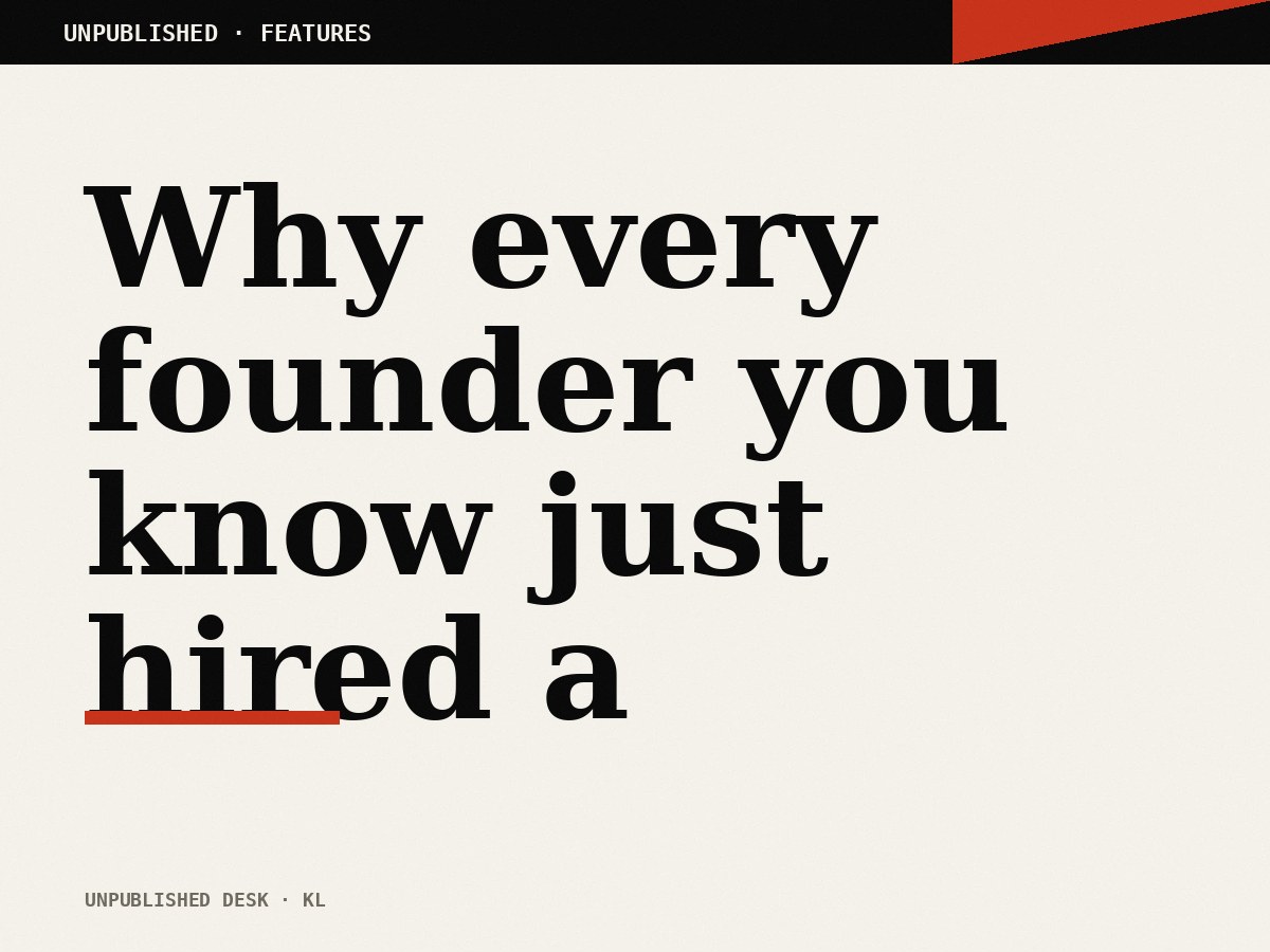 Why every founder you know just hired a "growth lead" and quietly fired three marketers