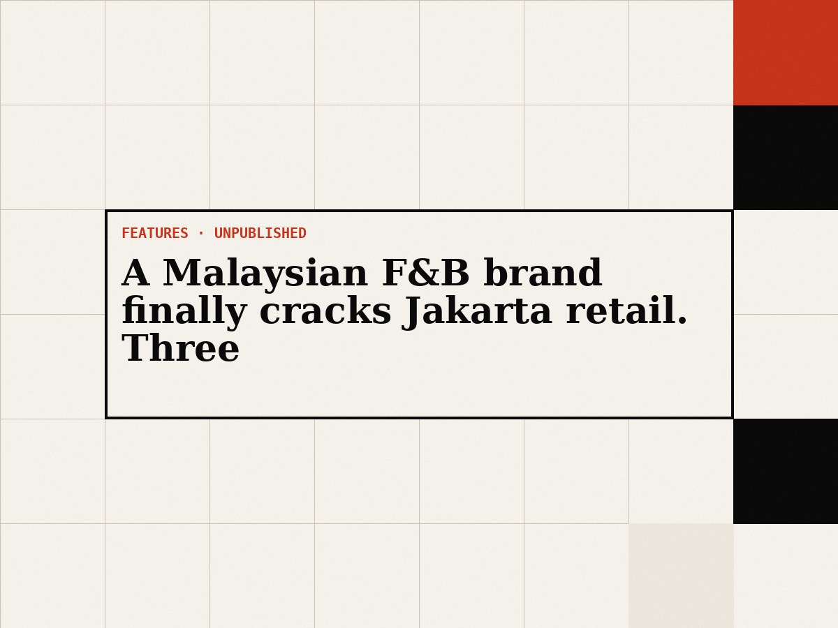 A Malaysian F&B brand finally cracks Jakarta retail. Three years late. Worth the wait. Here is what they did.