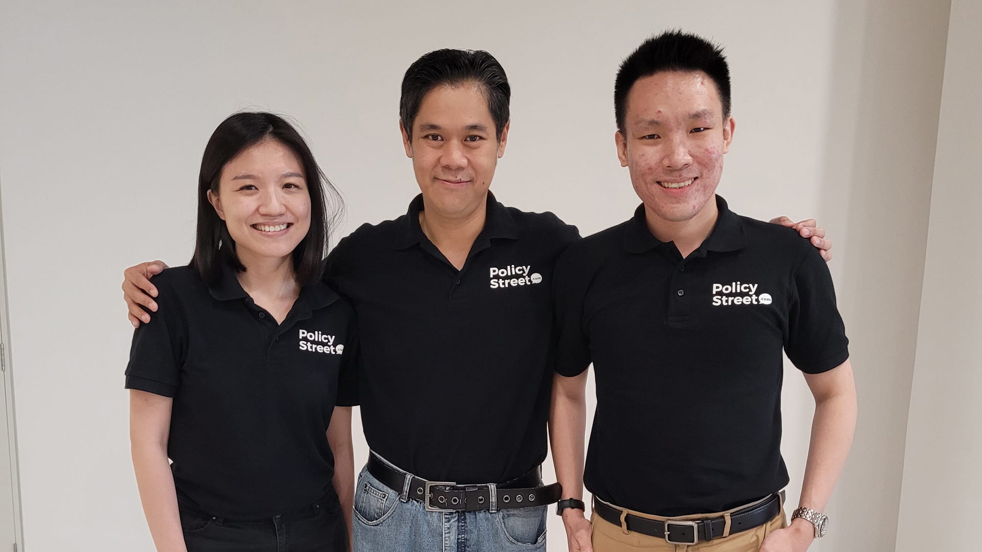 PolicyStreet cofounders Winnie Chua, Lee Yen Ming, and Wilson Beh.